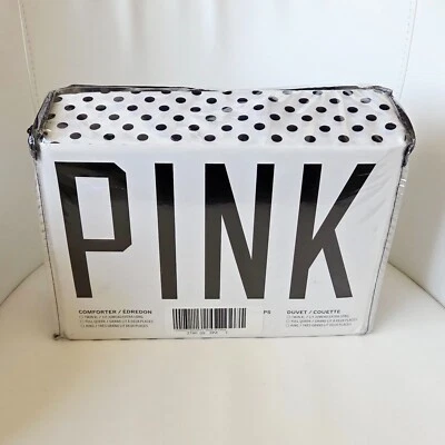 VICTORIA'S SECRET WHITE BLACK POLKA DOT TWIN EXTRA LONG SHEET SET RARE NEW NIP - Image 1 of 2