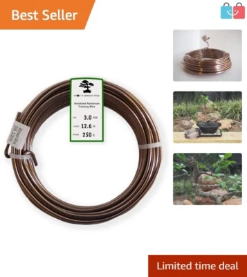 Alambre de aluminio anodizado Premium de 3,0 mm 250 g - Ideal para grandes ramas y entrenamiento Foto 1 de 4