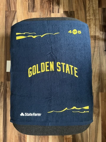 Golden State NBA Warriors Rally Rag Blue With yellow Waves Cover