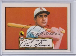 1983 TOPPS #64 ROY SIEVERS 1952 STYLE HAND SIGNED AUTOGRAPH BROWNS 8193 - Picture 1 of 1