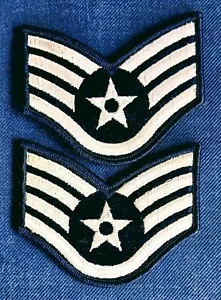 US Air Force weibliche Chevrons Paar blau Staff Sergeant E-5 - Bild 1 von 3
