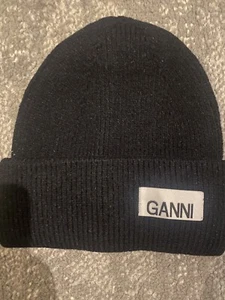 GANNI Oversized Wool Knit Beanie
