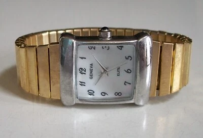 Женские номер шкала нарядный повседневный эластичной группы серебра и золота отделки модные часы - Изображение 1 из 4