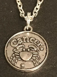 Zodiac Cancer Charm Tibetan Silver Necklace 18" BIN - Picture 1 of 2