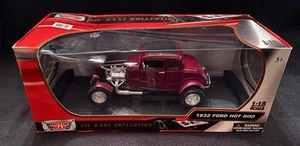 1932 FORD HOT ROD DIECAST MODEL CAR-BURGUNDY-1:18 Scale-MOTOR MAX - Picture 1 of 10