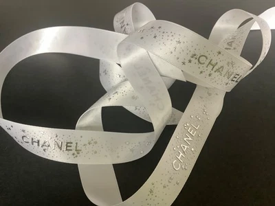 Chanel White with Silver Stars Christmas Ribbon 1.4m 🛍️ - Image 1 of 2