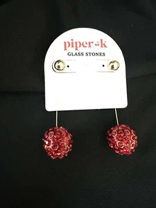 Piper K Glass Stone Cherry Red - Picture 1 of 3