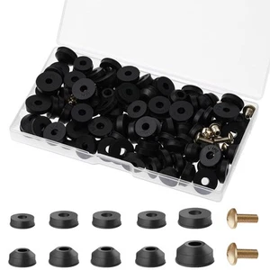 Kit Riparazione Rondelle in Gomma - 116 Pezzi Rondelle Piatte e Smussate Assortite, Ottone Bi... - Foto 1 di 7