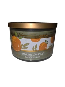 Yankee Candle 18 Oz. 3-Wick Candle "Sage & Citrus" NEW - Picture 1 of 5