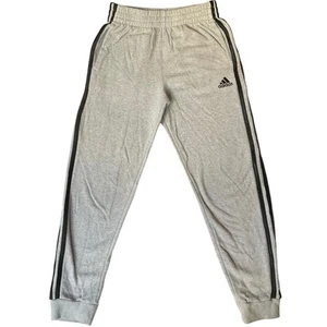 Adidas Big Kid Sweatpants size M (10-12) Gray Joggers Pants Stretch Fleece Lined - Picture 1 of 10