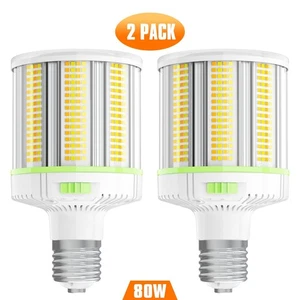 2Pack 80W LED Corn Light Adjustable 4500K~5700K Commercial Street High Bay Light - Picture 1 of 19