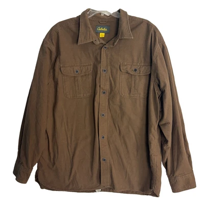 Cabela’s Camisa de Franela para Hombres Marrón Ropa de Trabajo Talla 2XL Bolsillos Regulares Chaqueta Usada en Excelente Condición Foto 1 de 4