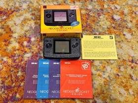SNK Neo Geo Pocket Color Console Stone Blue Handheld System  Excellent Condition