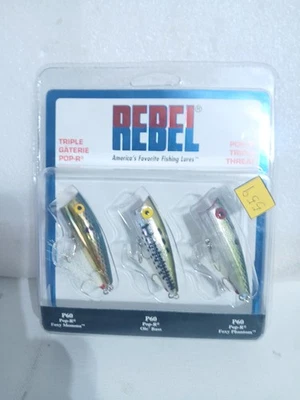 LOT OF 3 REBEL P60 FISHING LURES - Image 1 of 3