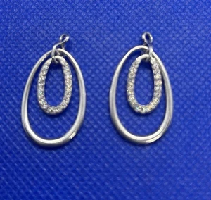 Pandora Sterling Silber Compose Double Ohrhänger Selten 290630CCZ - Bild 1 von 3