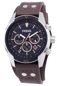 Fossil Coachman Chronograph Black Dial Brown Leather CH2891 Mens Watch - Picture 1 of 4