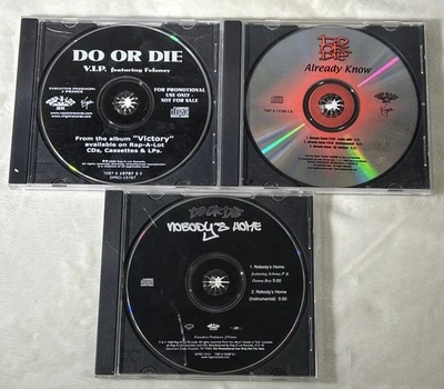 Do Or Die CD Single Lot Of 3 CDs VIP Already Know Nobody’s Home Rap A Lot 2000 Foto 1 de 4