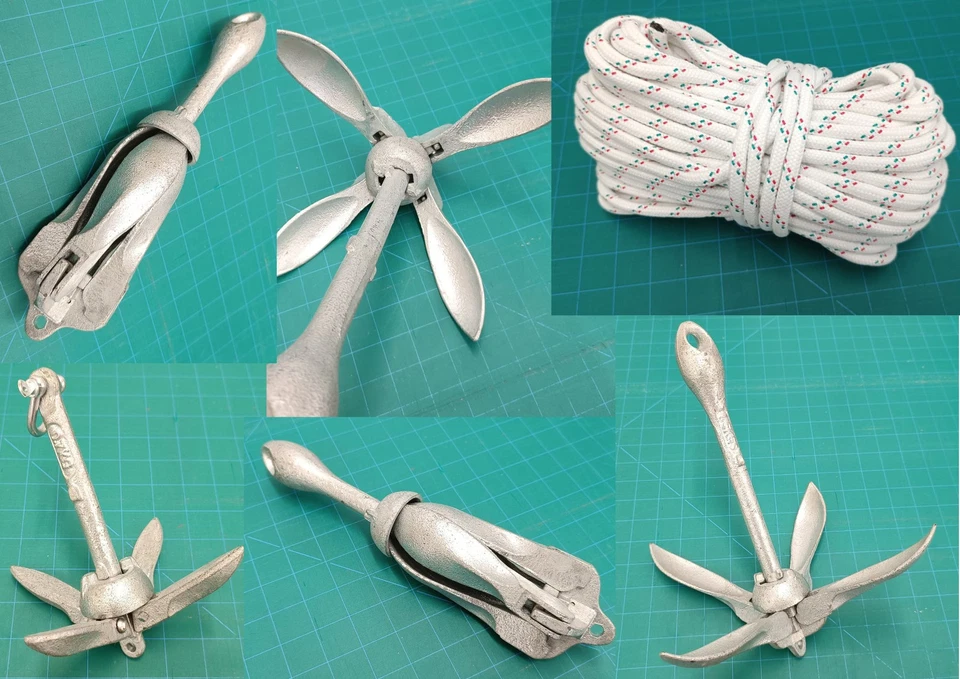 Faltklapp-Anker mit / ohne Ankerleine (Bootsanker / Klappanker / Anker Boot) - Bild 1 von 1