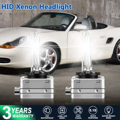 Faros HID de haz alto/bajo bombillas blancas de xenón para Porsche Boxster 2000-2008 2 un. Foto 1 de 4