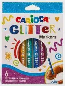 PENNARELLI GLITTER CARIOCA MARKERS AST. 6COLORI - Foto 1 di 1
