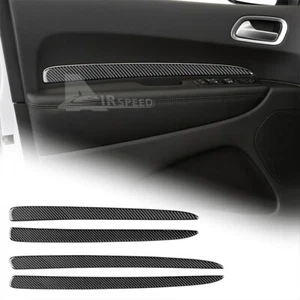For Dodge Durango 2011-2020 Black Door Handle Cover Trim Sticker Carbon Fiber - Picture 1 of 7