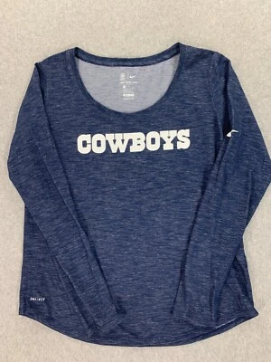 Dallas Cowboys Nike NFL Long Sleeve Logo Tee Shirt (Women's Medium) Blue - Image 1 of 4