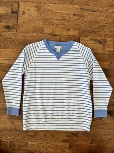 The Beaufort Bonnet Company Cassidy Comfy Crewneck Blue Striped Kids Size 14 - Picture 1 of 5
