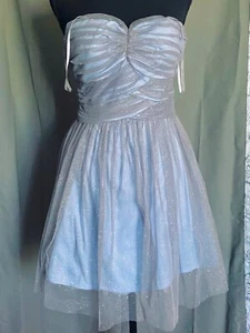 VTG Y2K Fairy Grunge Whimsical Glitter Mini Fit Flare Dress - Picture 1 of 8