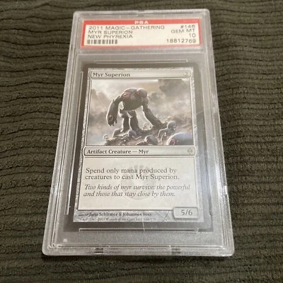 2011 Magic MTG New Phyrexia #146 Myr Superion Psa 10 Pop 1/1 - Image 1 of 2