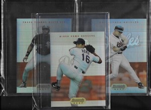 1995 Bowman's Best Refractor Jumbo 10 Cal Ripken 65 Frank Thomas 83 Hideo Nomo