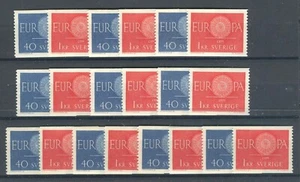 EU - EUROPA C.E.P.T. - 1960 SWEDEN 10 sets MNH - Foto 1 di 1