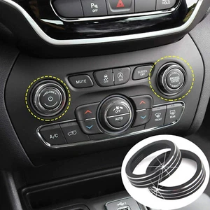 Anillo de ajuste de cubierta de botón de interruptor de audio interior para Jeep Cherokee Grand/Cherokee 2014+ - Imagen 1 de 7