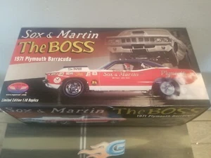 GMP ACME 1:18 1971 PLYMOUTH CUDA SOX & MARTIN THE BOSS 504 HECHO A1806111 - Imagen 1 de 8