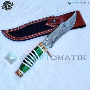 Damastmesser Jagdmesser | Elegant Damaszener Messer | Damast-Stahl Hunting Knife - Picture 1 of 9