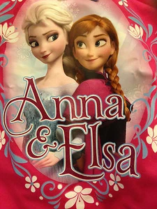 GIRLS PINK DISNEY FROZEN LONG SLEEVE T-SHIRT - 100% Cotton - Picture 1 of 8