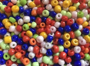 Großhandel Webstuhl 1000 Stck. Großpackung 6/0 kleine Glasperlen 100 g SUPER ANGEBOT Spielzeugfabrik Mx - Bild 1 von 1