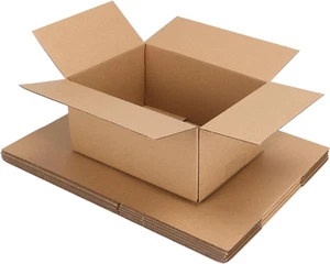 Shipping Boxes Mailers 8X6X4 Inches Corrugated Cardboard Small Packing Kraft Mov - Picture 1 of 12