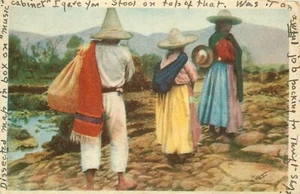 Postal Los Nativos Regresando a la Aldea 1944 México Luis Márquez - Imagen 1 de 2