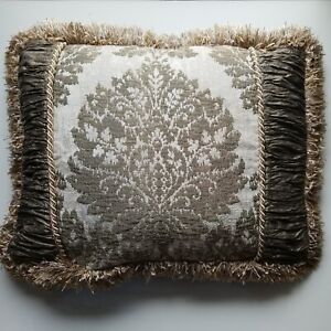 Austin Horn Collection VIENNA Decorative Fringed Scalloped Two Standard Shams 