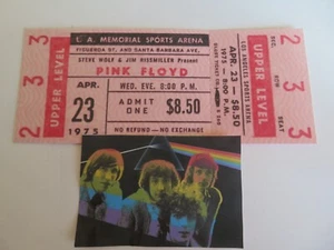 PINK FLOYD, L.A.MEMORIAL SPORTS ARENA 4-23-1975 (REPRODUCTION) GLOBE TICKET CO. - Picture 1 of 5