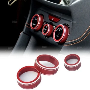 Center Console Switch Knobs Cover For Subaru Forester Alloy AC Knobs Button Trim - Foto 1 di 12