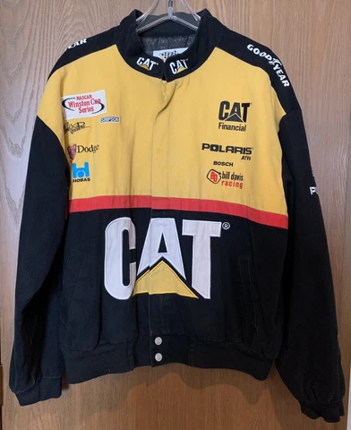 Ward Burton #22 NASCAR CAT Size L Racing Champion Apparel Hong Kong Jacket/Coat Cover
