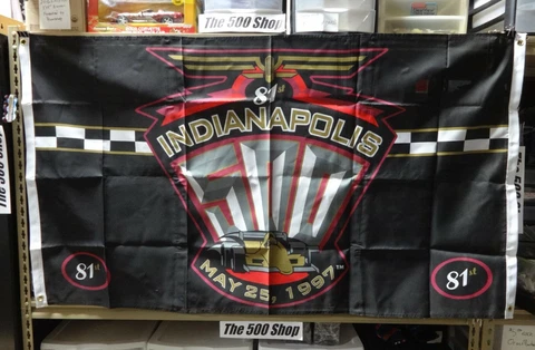 1997 Indianapolis 500 Event Collector Flag Banners IRLIndyCar Arie Luyendyk Cover