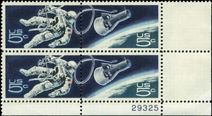 Placa Gemini #bloque 1331-1332 US Space Accomlishments como nueva NH 1967 (ESCANEO DE EXISTENCIAS - Imagen 1 de 1