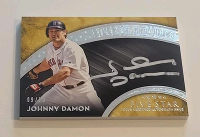 2017 Topps Five Star JOHNNY DAMON SILVER SIGNATURES ON CARD AUTO GOLD SSP /10 - Image 1 of 3