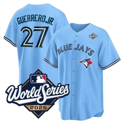 Camiseta cosida personalizada para adultos/jóvenes #27 Guerrero Jr. Serie Mundial 2025 talla XS-6XL Foto 1 de 4