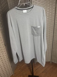 Columbia Long Sleeve Striped Crew Neck Pocket T-Shirt Top XL - Picture 1 of 5