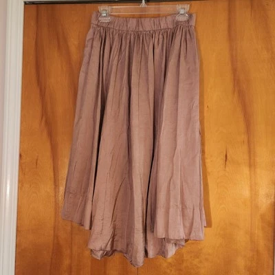 Falda plisada asimétrica con dobladillo Philosophy para mujer en oro rosa, talla S Foto 1 de 4