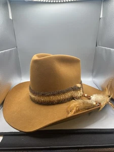 Cappello western cowboy autoconforme Resistol diligenza adulto 7 1/8 feltro marrone chiaro - Foto 1 di 15