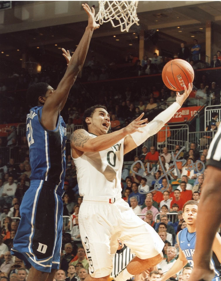 FOTO 8X10 FIRMADA AUTOGRAFIADA DE LOS HURACANES DE SHANE LARKIN DE MIAMI Foto 1 de 1